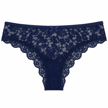 Panty Femenino de Corte Brasilero Dama Pecado Dulce Fondo Entero En Blonda
