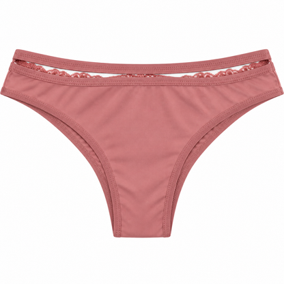 Panty Femenino de Corte Brasilero Dama Pecado Dulce Fondo Entero En Microfibra Y Encaje