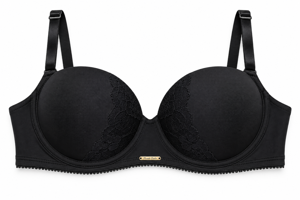 Brasier Strapless Dama Pecado Dulce En Microfibra Y Encaje