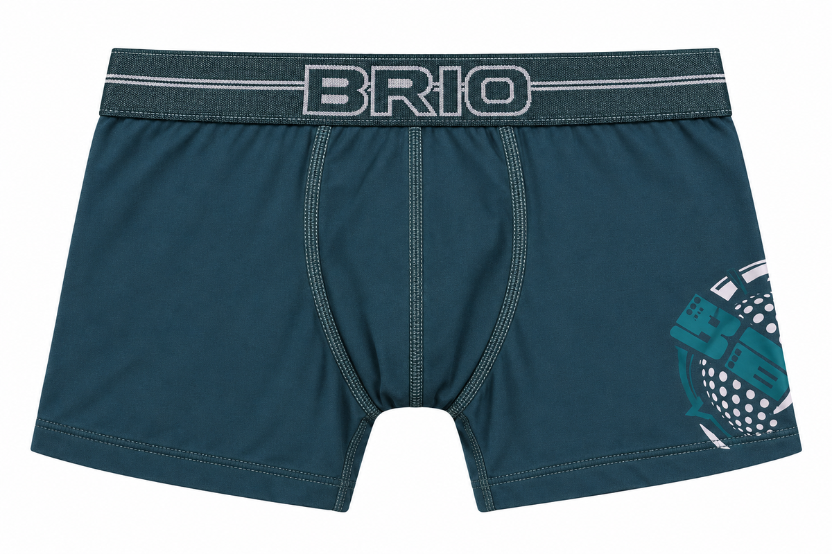 Bóxer Brio Niño Estampado Corto En Microfibra
