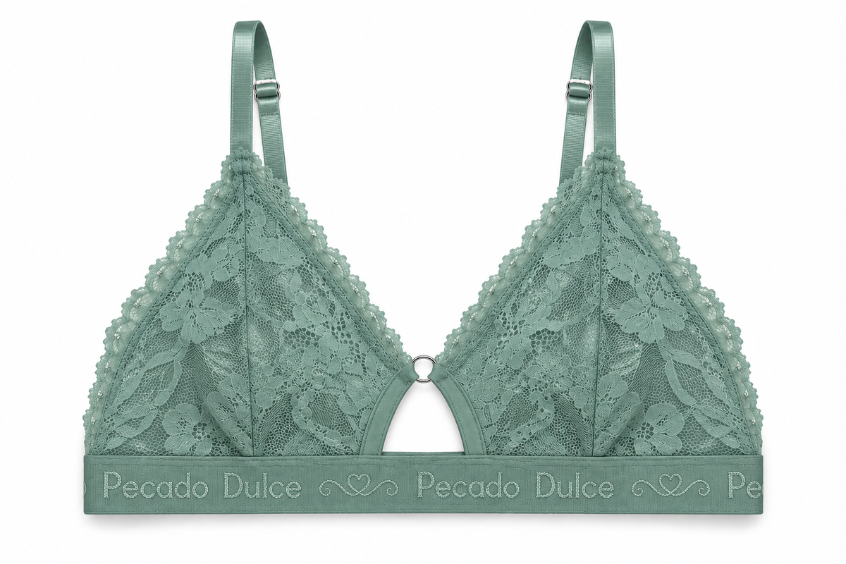 Top Dama Pecado Dulce En Microfibra Y Encaje