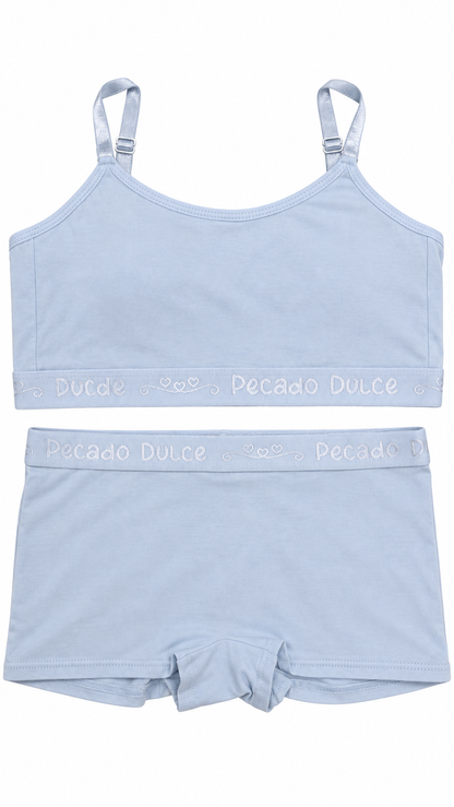 Conjunto Pecado Dulce Niña de Top Y Bóxer En Algodón
