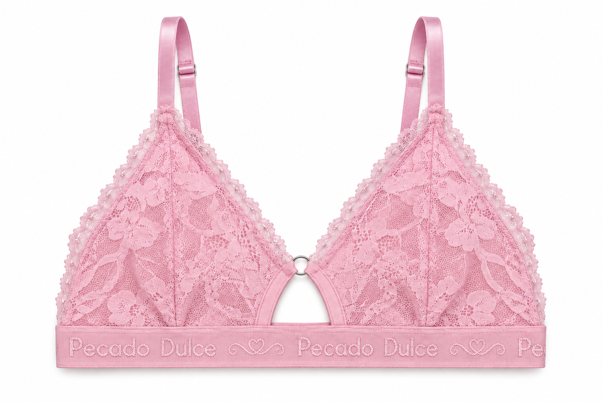 Top Dama Pecado Dulce En Microfibra Y Encaje