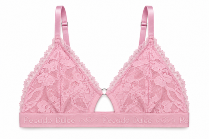 Top Dama Pecado Dulce En Microfibra Y Encaje