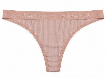 Panty Femenino de Corte Brasilero Dama Pecado Dulce En Rib Con Elástico