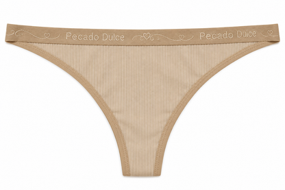 Panty Femenino de Corte Brasilero Dama Pecado Dulce En Rib Con Elástico