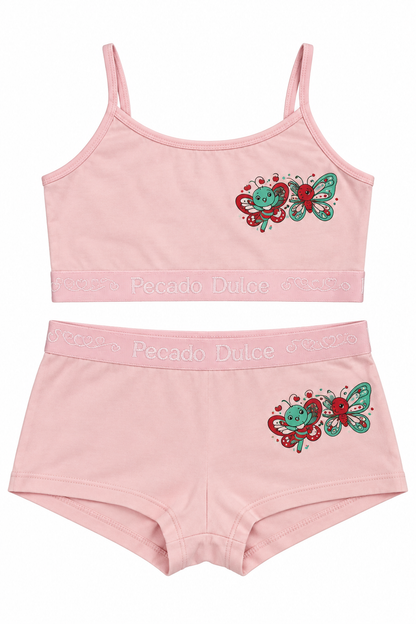 Conjunto Niña Pecado Dulce En Algodón Estampado