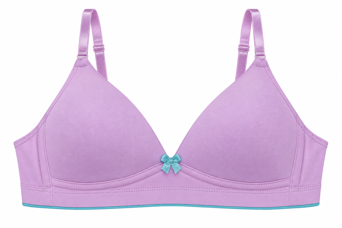 Brasier Niña Pecado Dulce En Microfibra Con Elástico Contraste